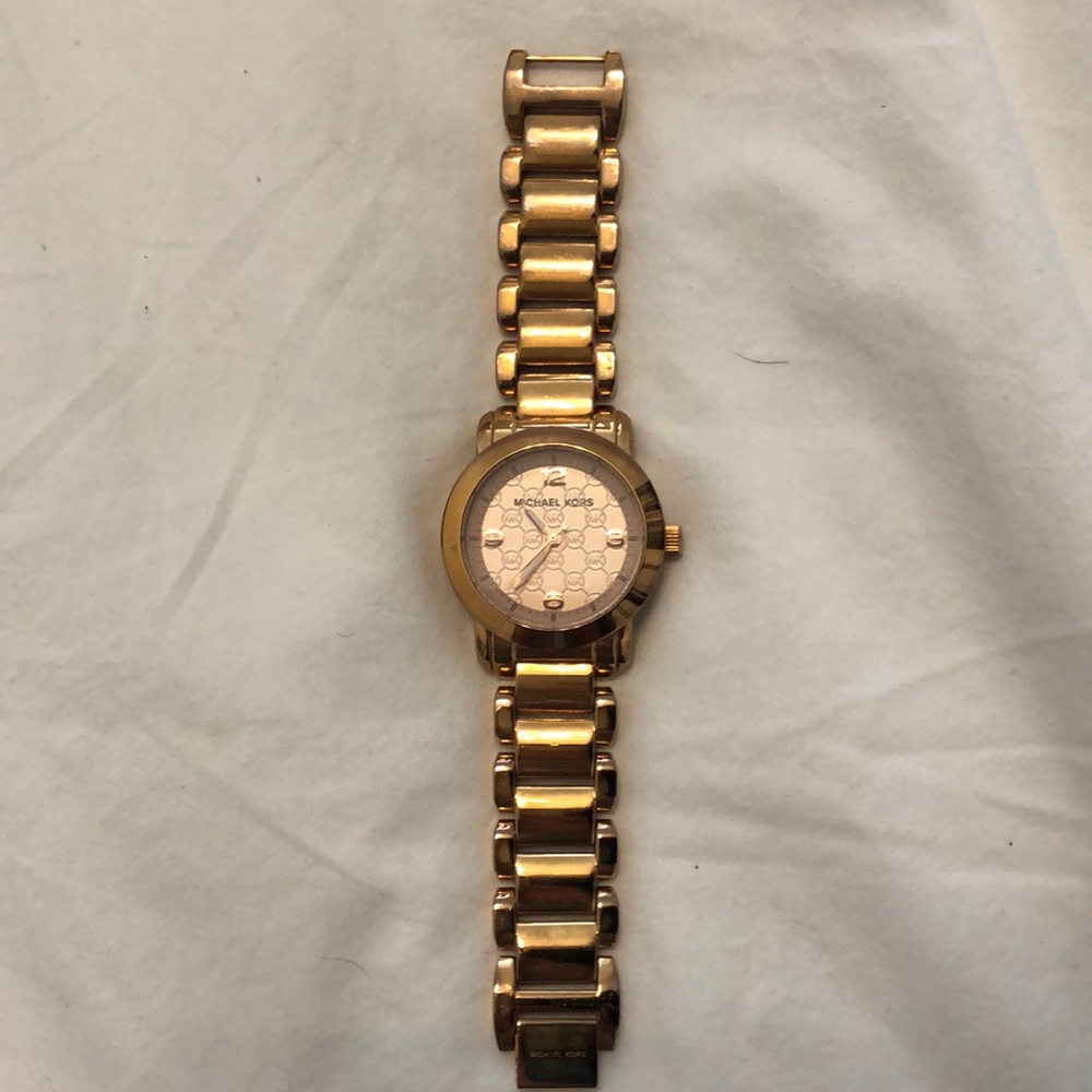 Micheal Kors gold rose watch
